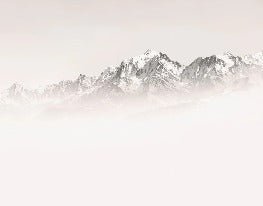 Carta da parati del Monte Bianco, mattina nebbiosa