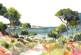 Carta da parati panoramica estiva