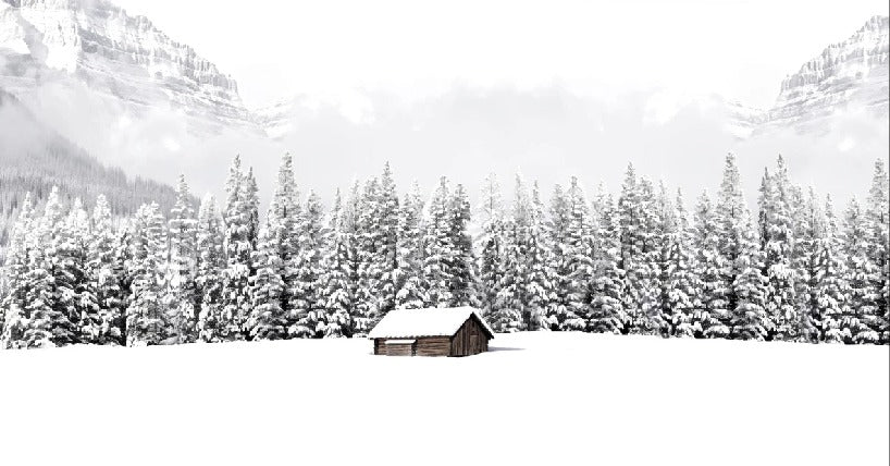 Carta da parati panoramica per chalet di montagna