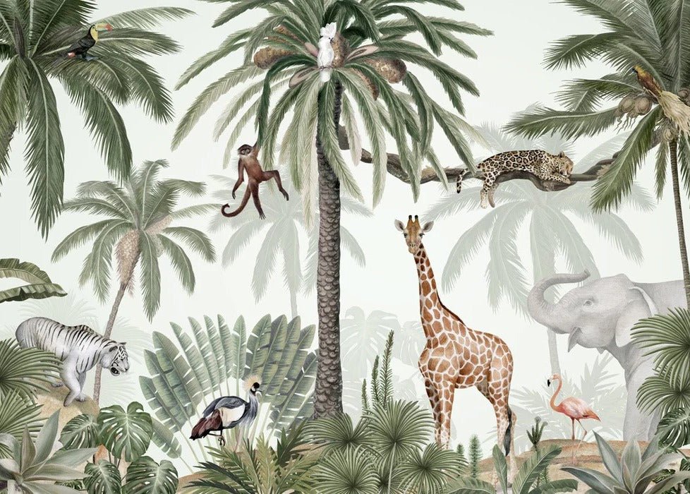 Carta da parati per bambini Giungla pacifica