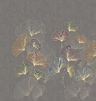 Carta da parati panoramica di tendenza in ginkgo asia