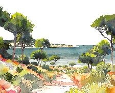 Carta da parati panoramica estiva