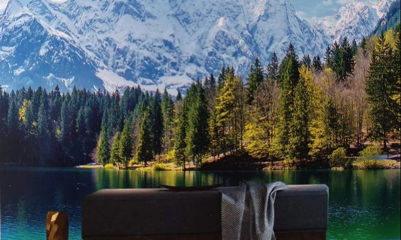 Papier peint panoramique Lac de montagne en Haute Savoie, XXL, tendance