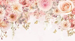 Carta da parati floreale Mademoiselle
