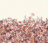 Carta da parati con fiori a pennello