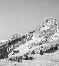 Carta da parati panoramica per chalet alpino