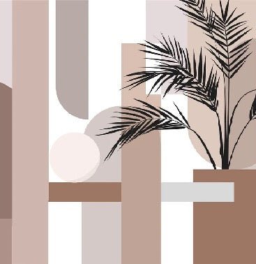 Papier peint panoramique géométrique terracotta, XXL, tendance