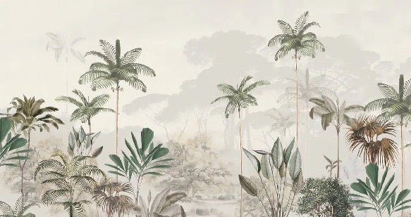 Carta da parati panoramica della giungla Green Eden