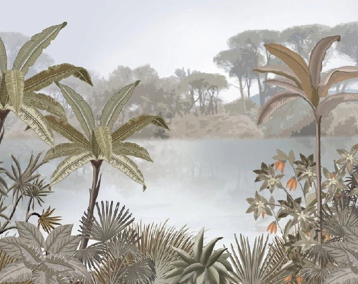 Papier peint restaurant jungle tendance peinture, XXL, tendance