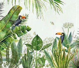 Sfondo per uccelli esotici della giungla