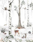 Papier peint animaux printemps forêt