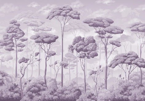 Papier peint panoramique pinède volupté violet, XXL, tendance