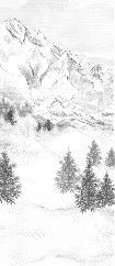 Papier peint montagne sommets de Chamonix, XXL, tendance