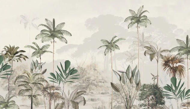 Carta da parati panoramica della giungla Green Eden