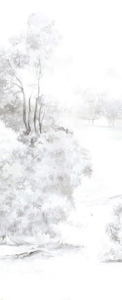 Papier peint forêt de pin aquarelle, XXL, tendance