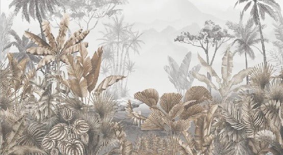 Papier peint tendance tropical sepia, XXL, tendance