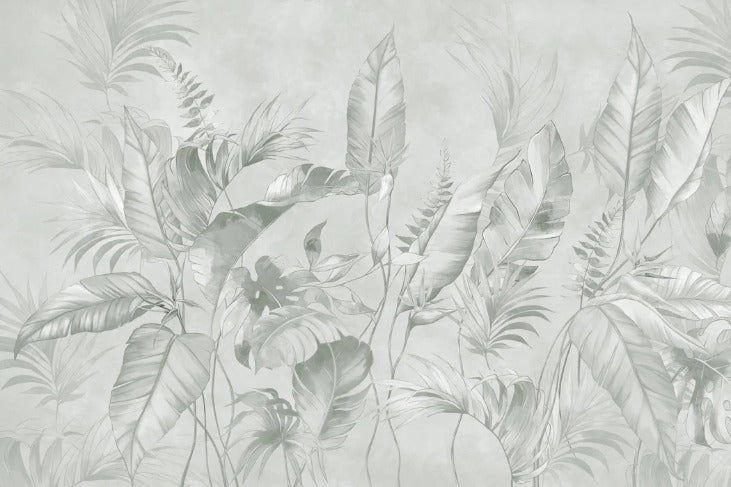 Carta da parati elegante della giungla salvia