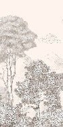 Carta da parati beige panoramica Foreste e montagne