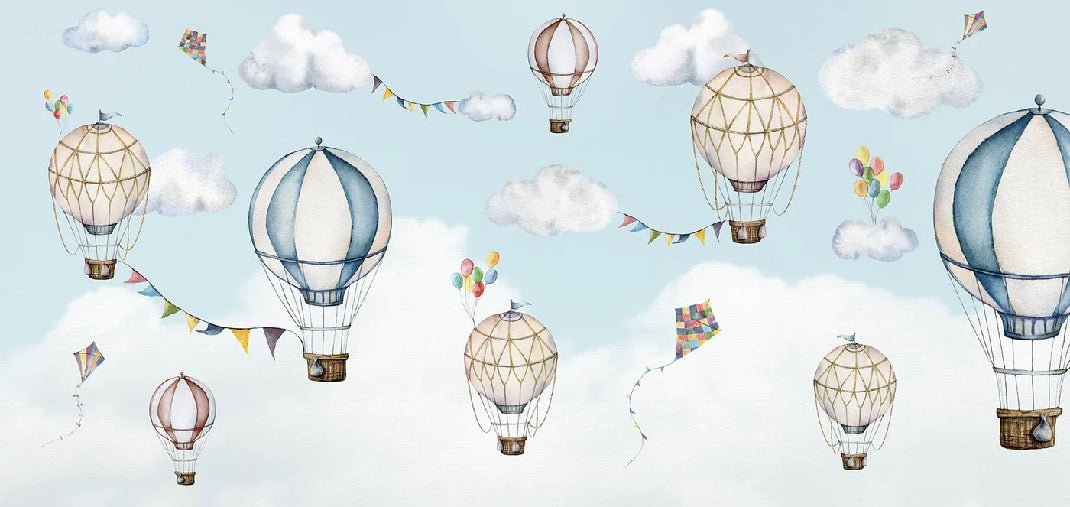 Sfondo con mongolfiere in volo