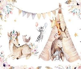 Papier peint panoramique chambre enfant craquant animaux, XXL, tendance