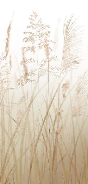 Carta da parati con fiori di campo di grano