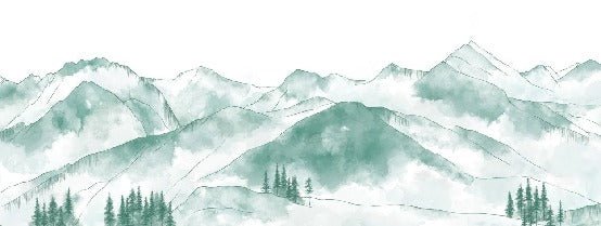 Carta da parati Aravis mountains verde menta