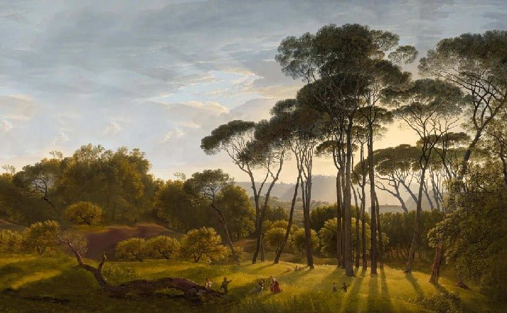 Carta da parati con paesaggio storico italiano