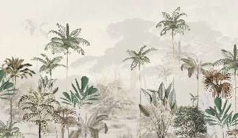 Carta da parati panoramica della giungla Green Eden