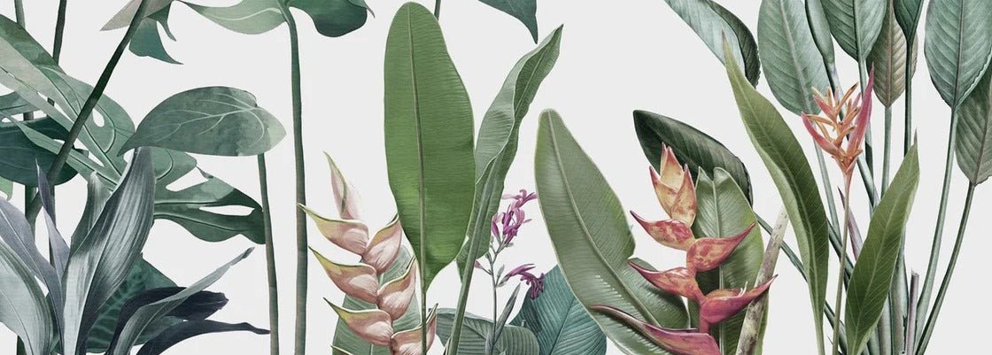 Papier peint panoramique Végétal tropical, XXL, tendance