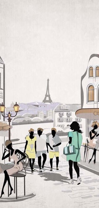 Carta da parati francese Paris café en terrasse