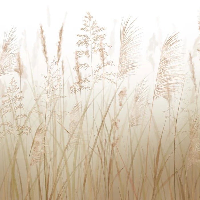 Carta da parati con fiori di campo di grano