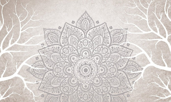 Carta da parati in tessuto non tessuto con mandala indiano bohémien