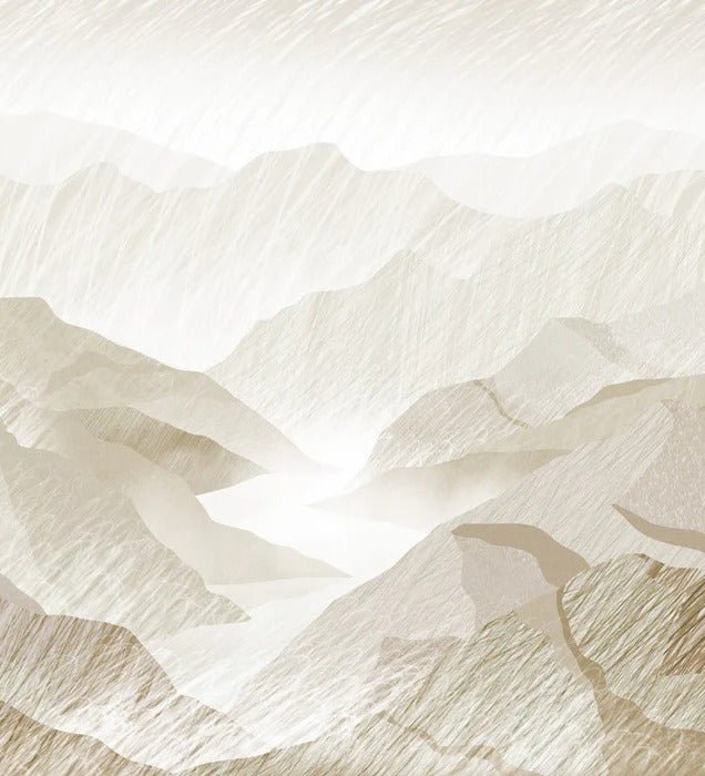 Papier peint illustration montagnes sépia, XXL, tendance