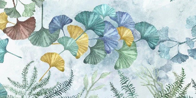Carta da parati panoramica ginkgo biloba japan