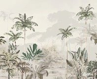 Carta da parati panoramica della giungla Green Eden