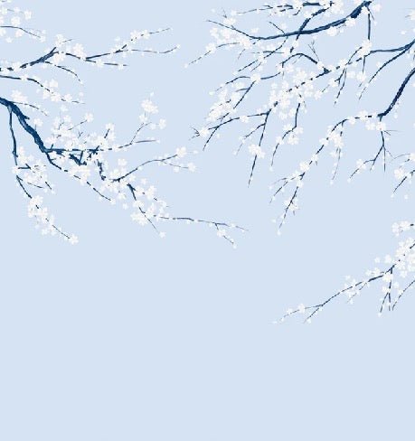 Carta da parati panoramica con i fiori di sakura