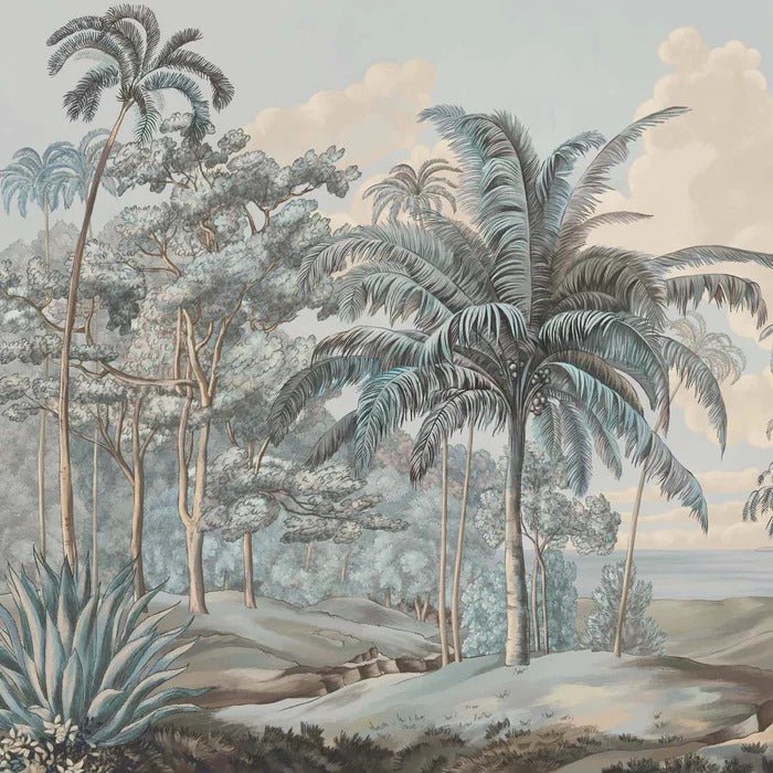 Papier peint paysage Célèbes bleuté, XXL, tendance