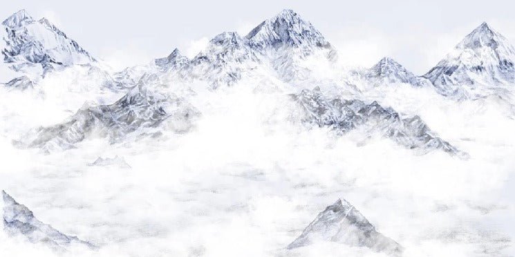 Carta da parati blu del Monte Everest