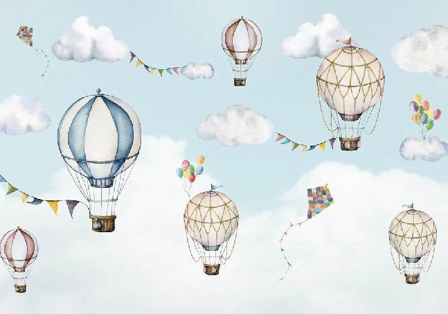 Sfondo con mongolfiere in volo