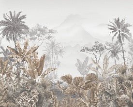 Carta da parati seppia tropicale