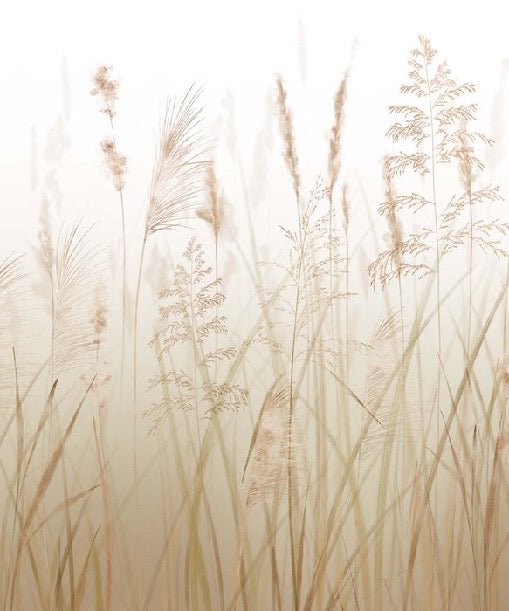 Carta da parati con fiori di campo di grano