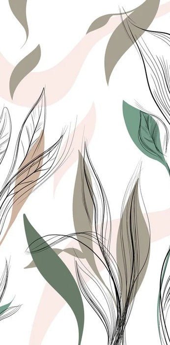 Papier peint panoramique fleur graphique