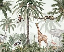 Carta da parati per bambini Giungla pacifica