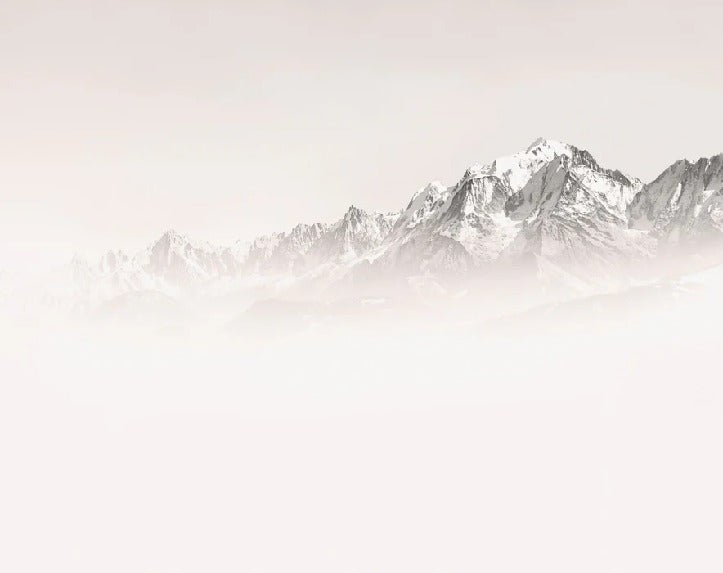 Carta da parati del Monte Bianco, mattina nebbiosa