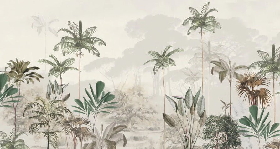 Carta da parati panoramica della giungla Green Eden
