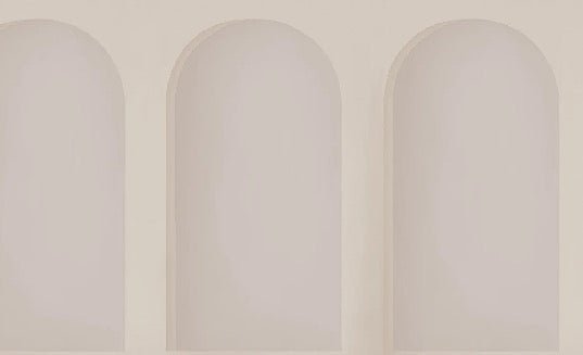 Carta da parati panoramica beige ad arco