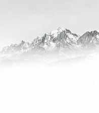 Il Monte Bianco nella nebbia carta da parati in bianco e nero