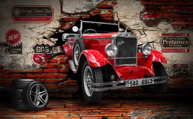 Carta da parati collezione auto