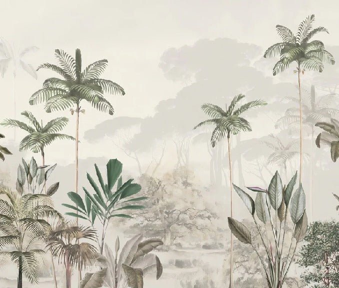 Carta da parati panoramica della giungla Green Eden