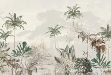 Carta da parati panoramica della giungla Green Eden